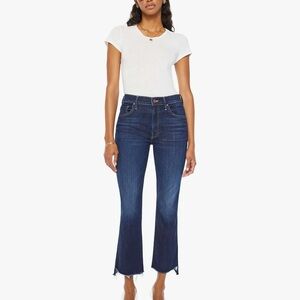 MOTHER “Insider Crop Step Fray” Denim Jeans